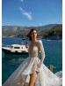 Sexy Deep V Neck Beaded Ivory Lace Wedding Dress Sexy Deep V Neck Beaded Ivory Lace Wedding Dress